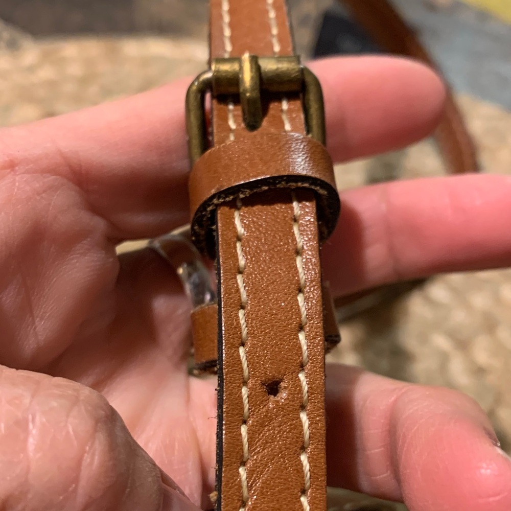 Beautiful Patricia Nash Tooled Brown Leather Crossbody Bag - Picture 10 of 10